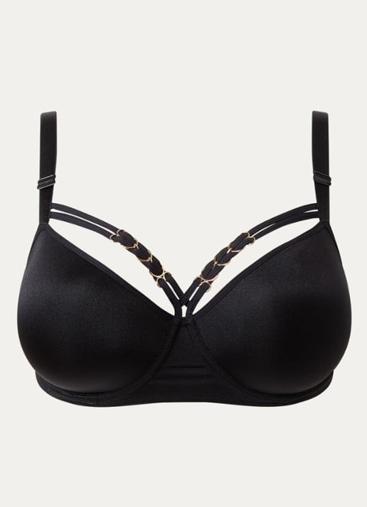 Marlies Dekkers Manjira voorgevormde balconette bh - voorkant zwart
