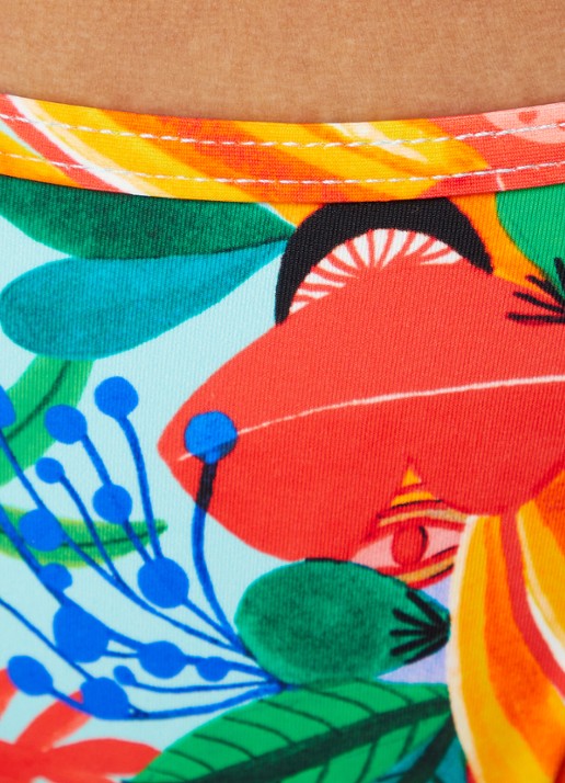 Marlies Dekkers Paradisa bikinislip met print - detail 2 lichtblauw