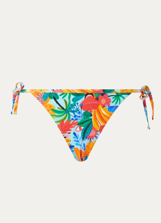 Marlies Dekkers Paradisa bikinislip met print - voorkant 3 lichtblauw