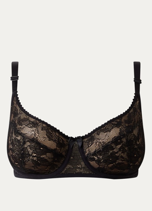 Marlies Dekkers Peekaboo balconette bh van kant - voorkant 2 zwart