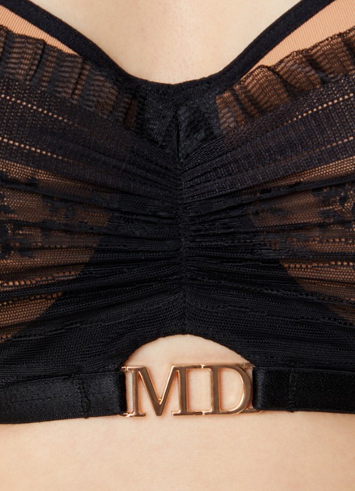 Marlies Dekkers Red In Lace balconette bh met overlay van mesh - detail 3 camel