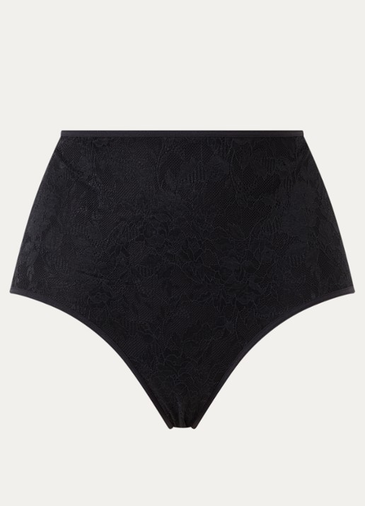 Marlies Dekkers Space Odyssey high waisted slip met kant - voorkant 2 zwart