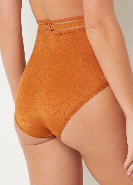 Marlies Dekkers Space Odyssey hipster met print - achterkant 5 donkeroranje
