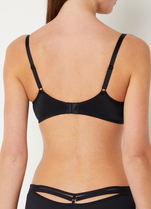 Marlies Dekkers Space Odyssey push up bh met overlay van kant - achterkant zwart