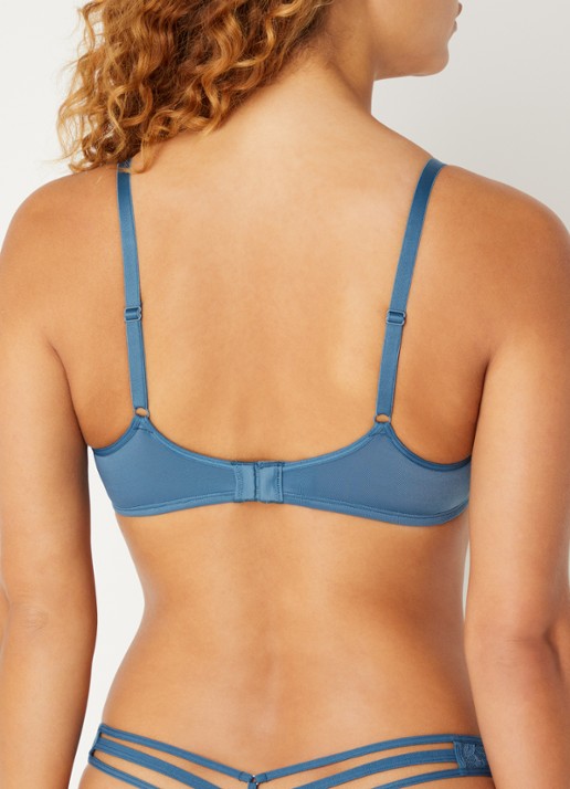 Marlies Dekkers Space Odyssey push-up bh van kant - achterkant 3 staalblauw