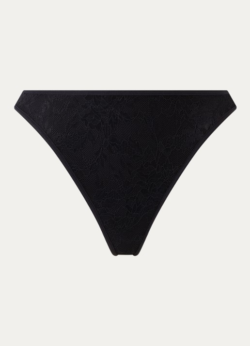 Marlies Dekkers Space Odyssey string met kant - voorkant 2 zwart