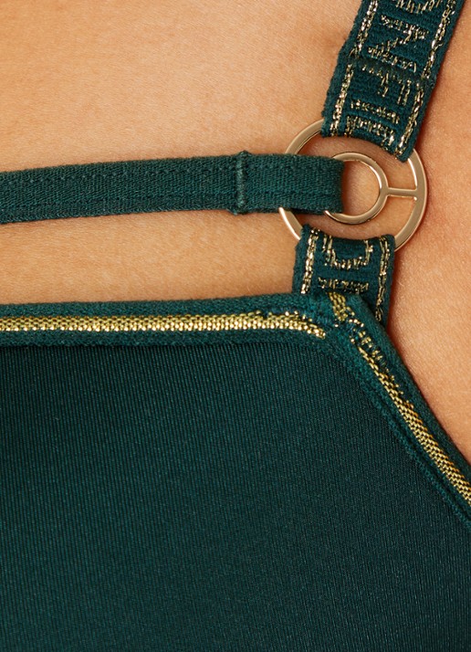 Marlies Dekkers Space Odyssey voorgevormde balconette bh met lurex - detail 4 donkergroen