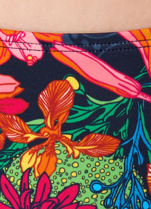 Marlies Dekkers Thalassa bikinislip met bloemenprint - detail 5 donkerblauw