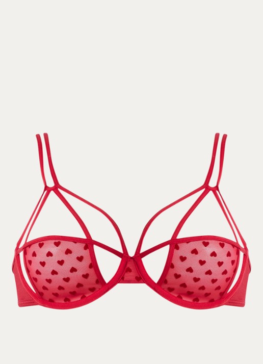 Marlies Dekkers The Art Of Love beugel bh van mesh - voorkant 4 rood