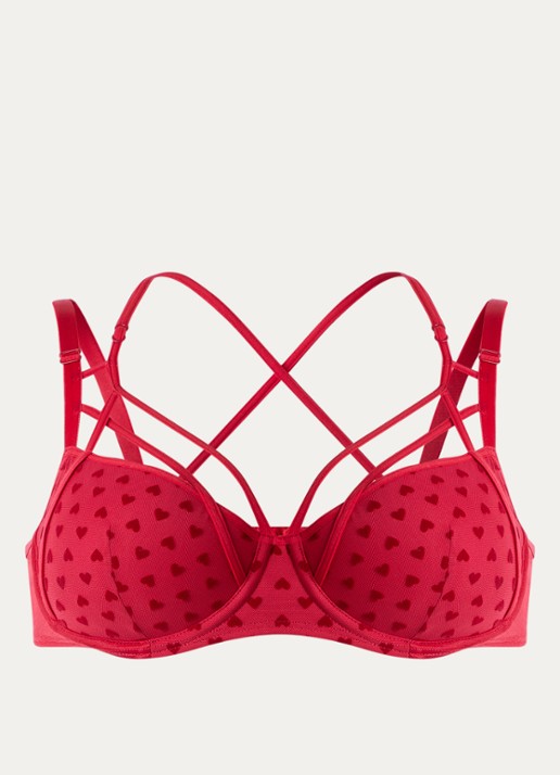 Marlies Dekkers The Art Of Love push-up bh van mesh - voorkant 2 rood