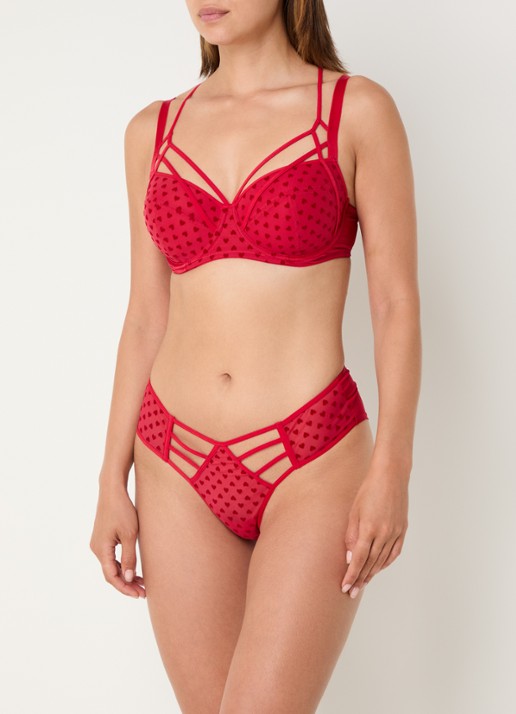 Marlies Dekkers The Art Of Love slip van mesh - voorkant 5 rood