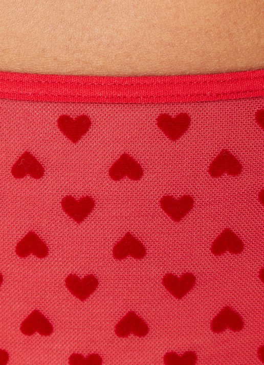 Marlies Dekkers The Art Of Love tanga van mesh - detail 5 rood