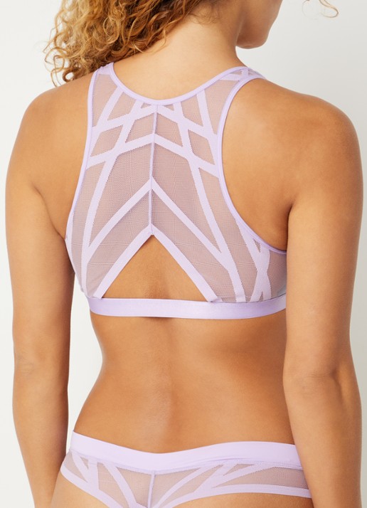 Marlies Dekkers The Illusionist bralette van mesh  - achterkant 5 lila