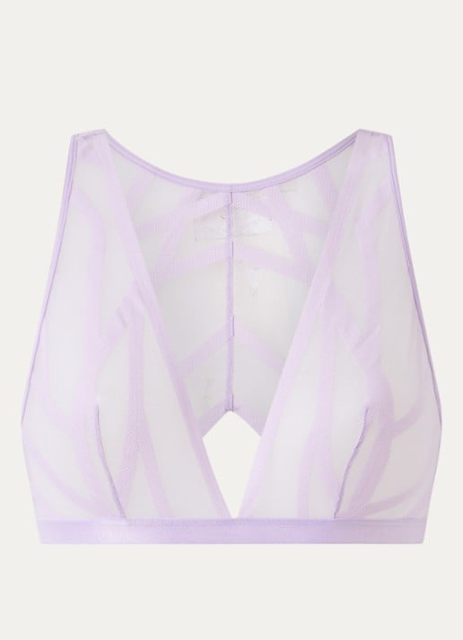 Marlies Dekkers The Illusionist bralette van mesh  - voorkant lila