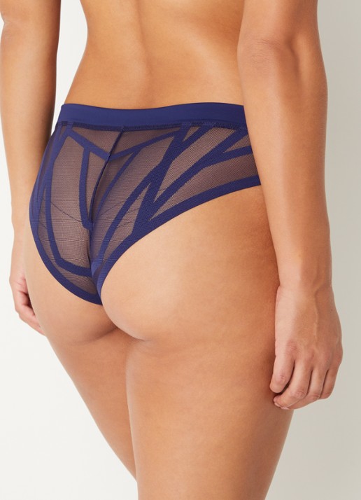 Marlies Dekkers The Illusionist slip van mesh - achterkant donkerblauw