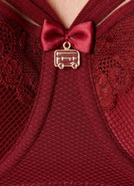 Marlies Dekkers Voorgevormde beugel bh - detail 2 bordeauxrood