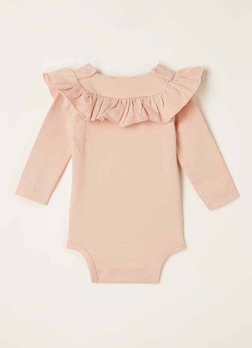 MarMar COPENHAGEN Bibbi romper met volant - voorkant 2 oudroze