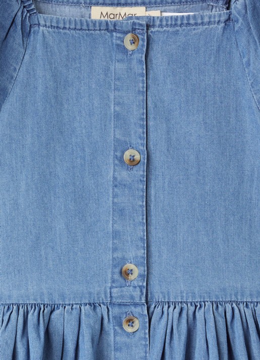 MarMar COPENHAGEN Davery jurk van chambray - detail 4 indigo