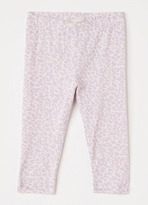 MarMar COPENHAGEN Leo skinny fit legging met panterprint - voorkant 2 lila