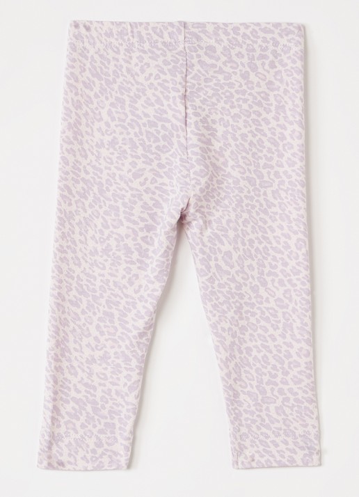MarMar COPENHAGEN Leo skinny fit legging met panterprint - voorkant 3 lila