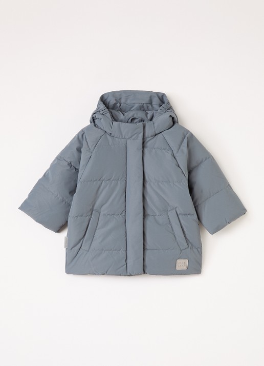 MarMar COPENHAGEN Omega pufferjack met donsvulling - voorkant 3 grijsmele