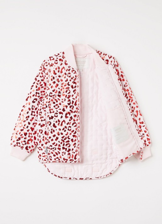MarMar COPENHAGEN Orry bomberjack met panterprint - detail 3 roze
