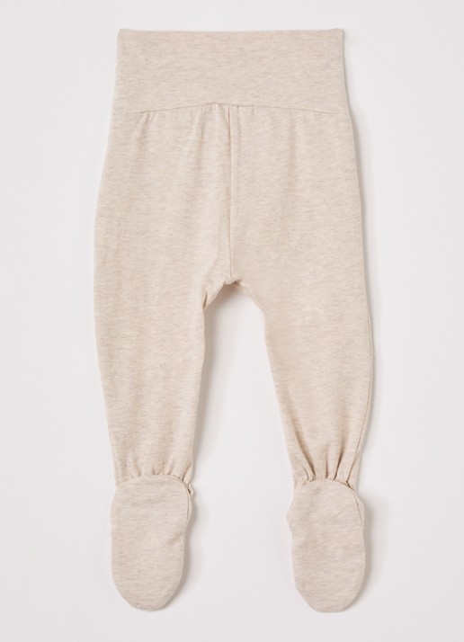 MarMar COPENHAGEN Pixa tapered fit babybroek in  katoenblend  - voorkant 2 beige