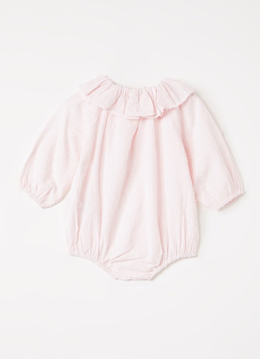 MarMar COPENHAGEN Rosetta romper met structuur - achterkant lichtroze