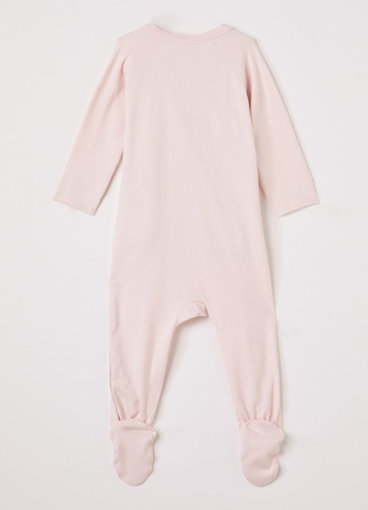 MarMar COPENHAGEN Rubetta babypak met overslag in  katoenblend - voorkant 2 lichtroze