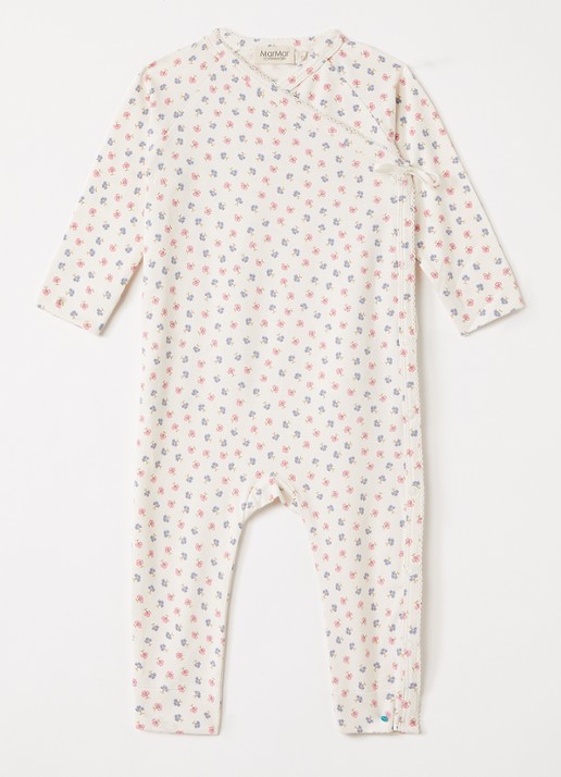 MarMar COPENHAGEN Rula babypak met bloemenprint - voorkant gebroken wit