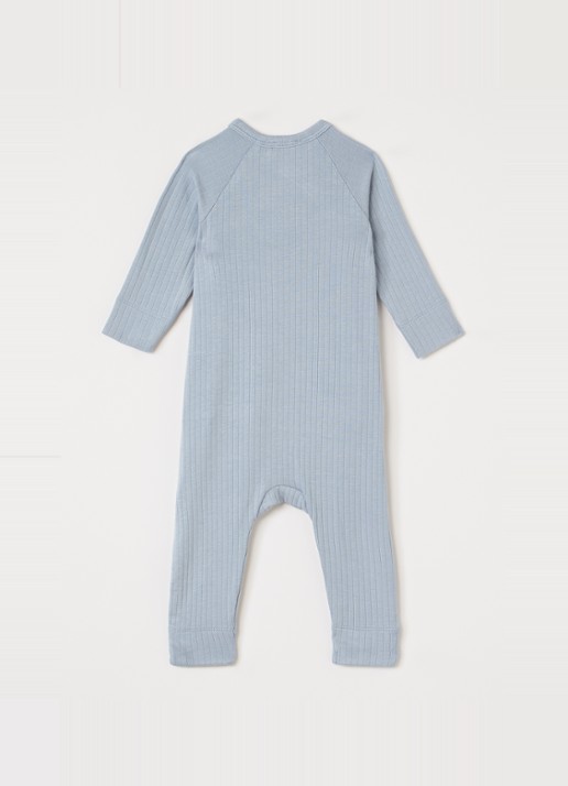 MarMar COPENHAGEN Rulo babypak met V-hals - voorkant 2 blauw
