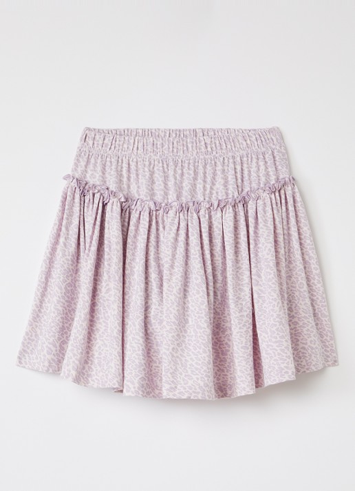 MarMar COPENHAGEN Sylvia rok met panterprint - voorkant 3 lila