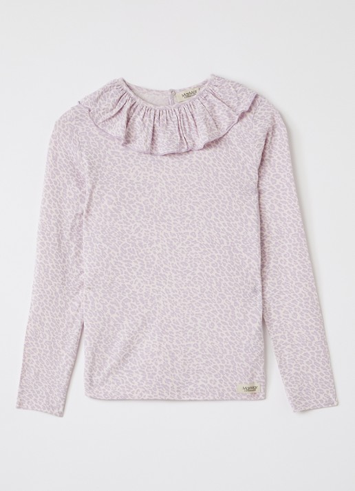 MarMar COPENHAGEN Talia top met panterprint - voorkant 6 lila
