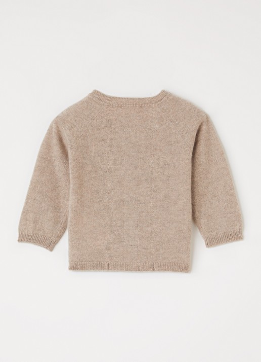 MarMar COPENHAGEN Tamla fijngebreid vest van kasjmier - achterkant beige