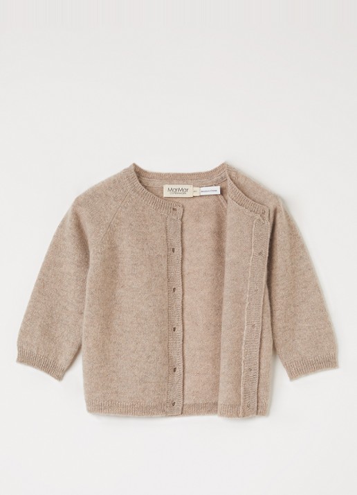 MarMar COPENHAGEN Tamla fijngebreid vest van kasjmier - voorkant 3 beige