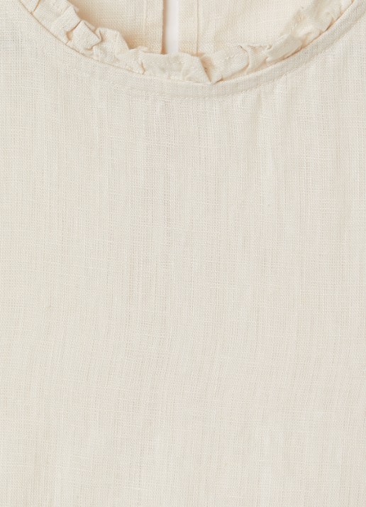 MarMar COPENHAGEN Tirra top van linnen - detail 2 beige