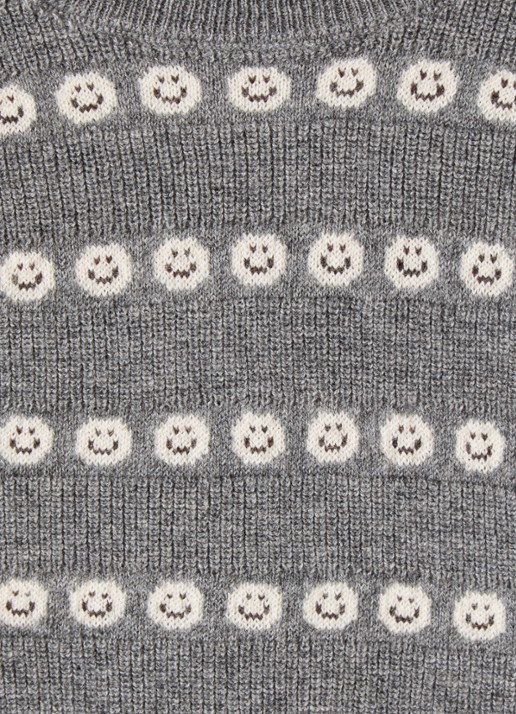 MarMar COPENHAGEN Torin grofgebreide trui in merino wolblend - detail lichtgrijs