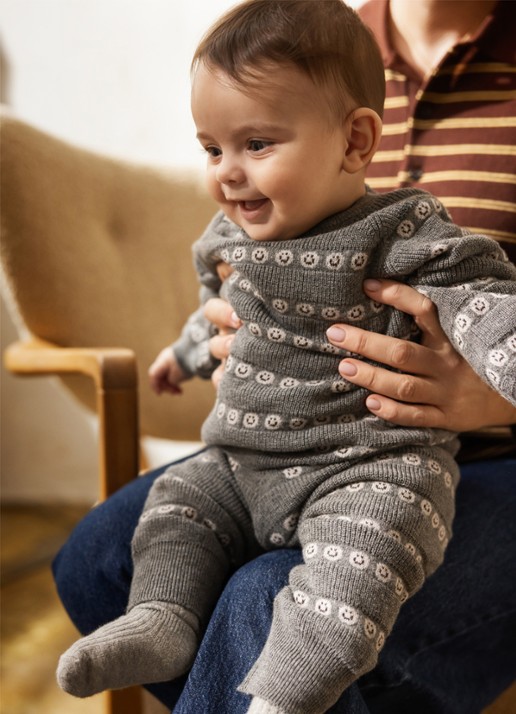 MarMar COPENHAGEN Torin grofgebreide trui in merino wolblend - voorkant 4 lichtgrijs