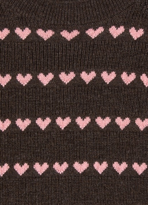 MarMar COPENHAGEN Torin grofgebreide trui in merino wolblend - detail 4 bruin
