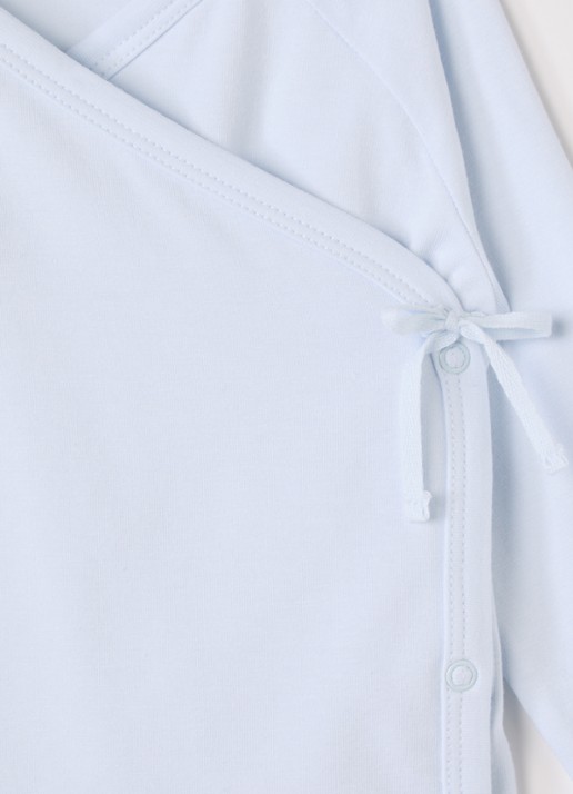 MarMar COPENHAGEN Tut longsleeve met overslag in  katoenblend  - detail 3 lichtblauw