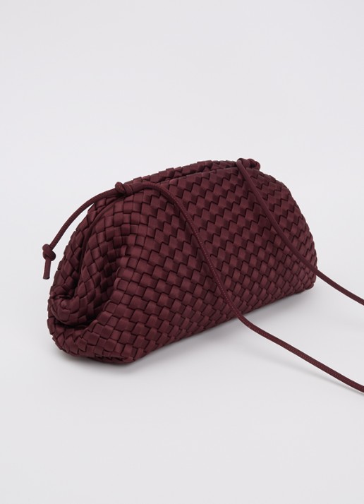 Marrea Clutch met gevlochten details en verstelbare schouderriem - achterkant 5 indigo