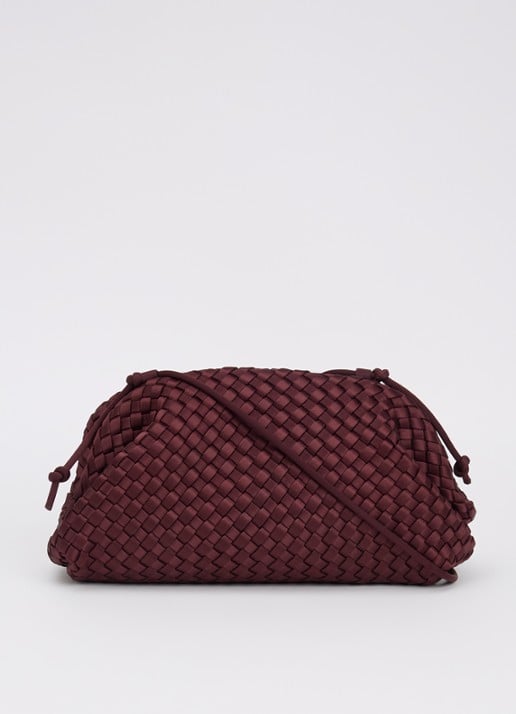 Marrea Clutch met gevlochten details en verstelbare schouderriem - voorkant 4 indigo