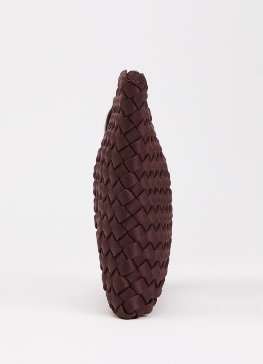 Marrea Clutch met gevlochten details  - detail 4 aubergine