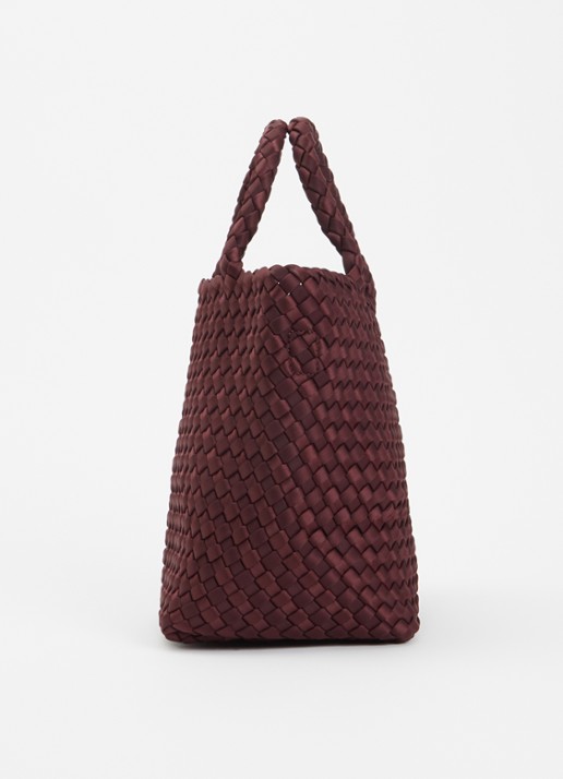 Marrea Midi handtas met afneembare schouderriem en gevlochten details  - detail 2 aubergine