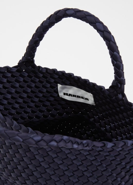 Marrea Midi handtas met afneembare schouderriem en gevlochten details  - detail 3 royalblauw