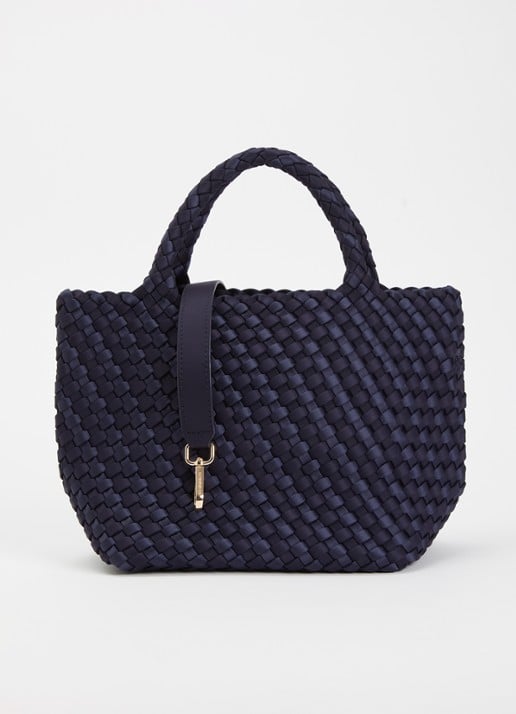 Marrea Midi handtas met afneembare schouderriem en gevlochten details  - voorkant 2 royalblauw