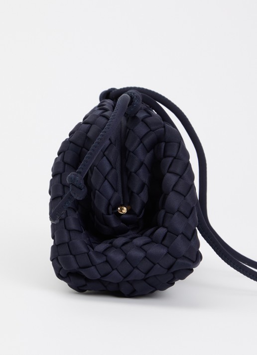 Marrea Pouch mini handtas met gevlochten detail  - detail 3 royalblauw