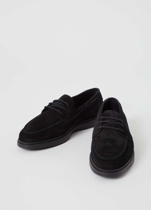 Mason Garments Amalfi Barca loafer van suède - detail zwart