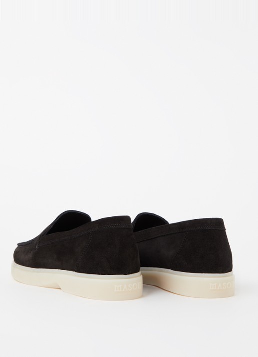 Mason Garments Amalfi slip-on van suède - detail 2 zwart