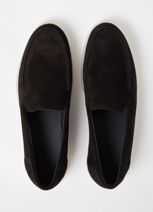 Mason Garments Amalfi slip-on van suède - detail 3 zwart